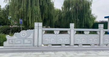 呼和浩特 芝麻灰桥栏杆、河道栏杆安装效果