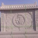 呼和浩特 芝麻白花岗岩屏风，照壁，影壁