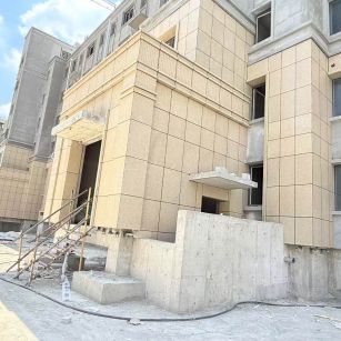 呼和浩特 黄金麻干挂，工地实拍