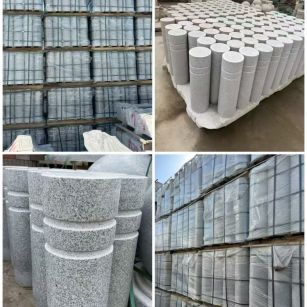 呼和浩特 芝麻白花岗岩挡车柱、隔离柱多少钱