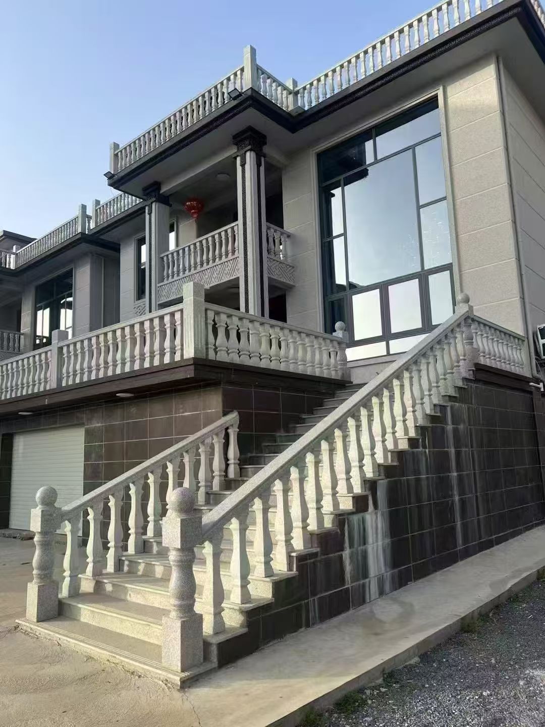 呼和浩特 芝麻白别墅阳台栏杆，楼梯栏杆